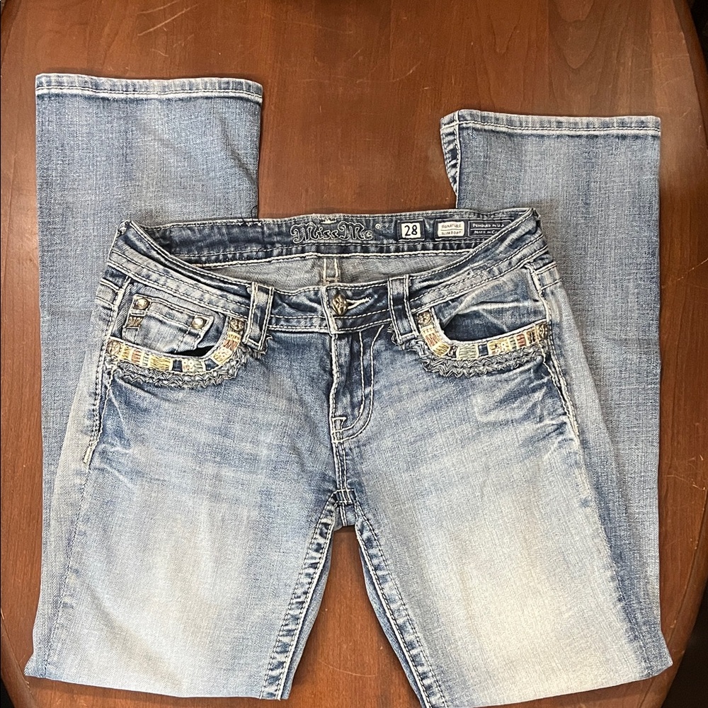 Miss Me Faded Blue Boot Cut Jeans